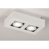 Lumidora Plafondlamp 74144 - 2 Lichts - GU10 - Wit - Metaal - ⌀ 25 cm