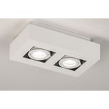 Lumidora Plafondlamp 74144 - 2 Lichts - GU10 - Wit - Metaal - ⌀ 25 cm