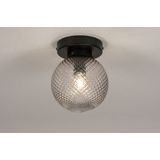 Lumidora Plafondlamp 74156 - Plafonniere - MANTUA - E14 - Zwart - Grijs - Bruin - Glas - ⌀ 15 cm