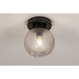 Lumidora Plafondlamp 74156 - Plafonniere - MANTUA - E14 - Zwart - Grijs - Bruin - Glas - ⌀ 15 cm