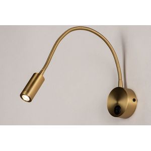 Bedlampje - Goud/Messing - Flexibele Arm - Wandmontage