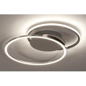 Dimbare Led Plafondlamp - Ronde - Aluminium - Chroom - Hoge Lichtopbrengst