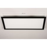 Strakke - Platte - Led Plafondlamp - Zwart - Rechthoekig - Instelbare Lichtkleur