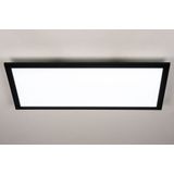 Strakke - Platte - Led Plafondlamp - Zwart - Rechthoekig - Instelbare Lichtkleur