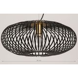 Lumidora Hanglamp 74245 - E27 - Zwart - Messing - Metaal - 50 cm
