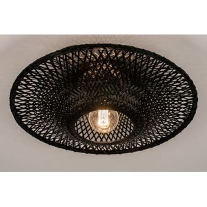 Lumidora Plafondlamp 74329 Plafonniere JOAH E27 Zwart Riet ⌀ 50