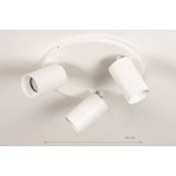 Lumidora Opbouwspot 74321 - 3 Lichts - GU10 - Wit - Metaal - Badkamerlamp - IP21 - ⌀ 25 cm
