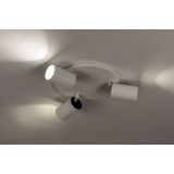 Lumidora Opbouwspot 74321 - 3 Lichts - GU10 - Wit - Metaal - Badkamerlamp - IP21 - ⌀ 25 cm