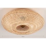 Rotan Plafondlamp - Natuur - 50 cm - Handgemaakt