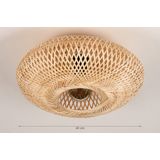 Rotan - Plafondlamp - Natuurlijk - Handgemaakt - Diameter 40 cm