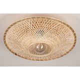Riet - Rotan Plafondlamp - Natuurkleur - Handgemaakt - Diameter 40 cm