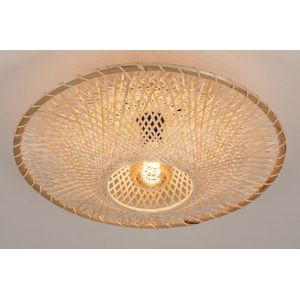 Riet - Rotan Plafondlamp - Natuurkleur - Handgemaakt - Diameter 40 cm