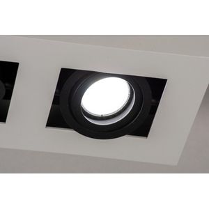 Lumidora Plafondlamp 74484 - 2 Lichts - GU10 - Zwart - Wit - Metaal - ⌀ 25 cm