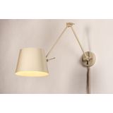 Beige - Verstelbare Wandlamp - Knikarm - Jute Snoer