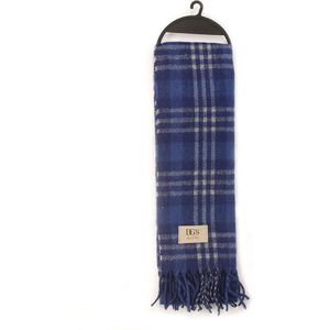 Blauwe sjaal - Acryl sjaal - Gestreepte sjaal - 100% Acryl