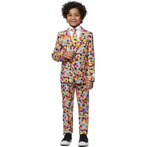 OppoSuits Confetti Pak - Jongens Pak - Carnavalskleding - Kostuum - Maat: EU122/128