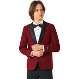 OppoSuits Hot Burgundy - Kids Tuxedo Smoking - Chique Outfit - Rood - Maat 2 Jaar