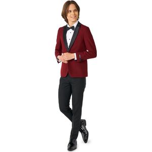 OppoSuits Hot Burgundy - Kids Tuxedo Smoking - Chique Outfit - Rood - Maat 2 Jaar