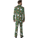 Suitmeister - Kerstpak - Groen - Slim Fit - Jasje, Broek, Stropdas