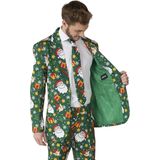 Suitmeister - Kerstpak - Groen - Slim Fit - Jasje, Broek, Stropdas