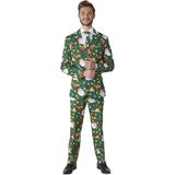Suitmeister - Kerstpak - Groen - Slim Fit - Jasje, Broek, Stropdas