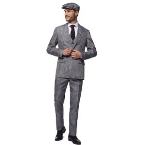 Carnaval Peaky Blinders Kostuum - Grijs - Maat 2XL - Carnaval