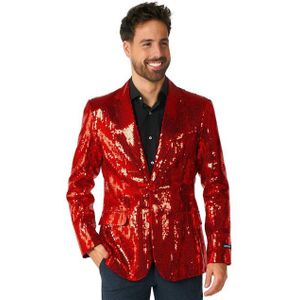 Suitmeister - Pailletten Blazer - Rood - Carnaval