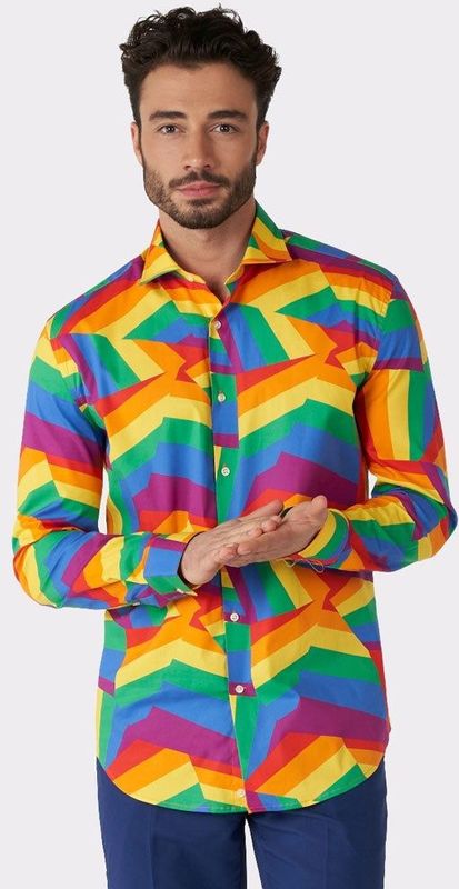 OppoSuits - Zig Zag Rainbow - Overhemd - Heren