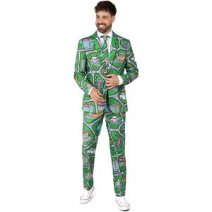 Suitmeister - Stadspak - Carnavalskostuum - Blauw - Stof