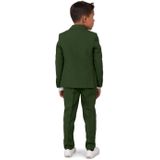 Pak - Donkergroen - 100% Polyester - Slim Fit - Jasje en Pantalon
