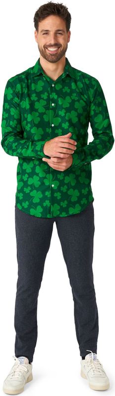 Suitmeister St. Pats Green - Heren Overhemd - St. Patrick's Day - Groen - Maat L