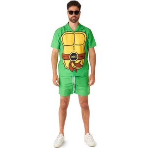 Suitmeister TMNT™ - Heren Zomer Set - Ninja Turtles Outfit - Halloween Kostuum - Carnavalskleding - Groen - Maat L