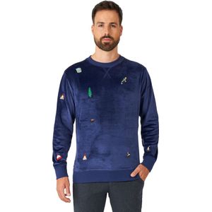OppoSuits - Donkerblauwe Kersttrui - Kleding - Zacht