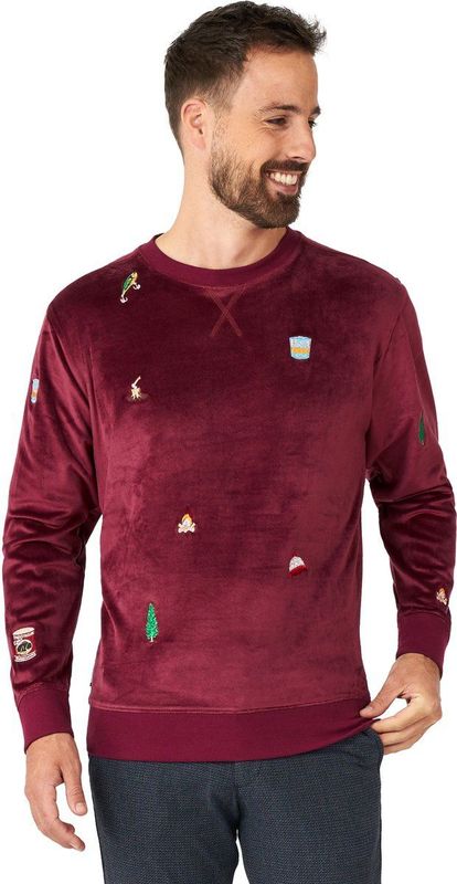 OppoSuits - Velvet - Kersttrui - Rood