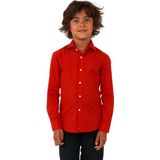 OppoSuits - Red Devil Kids - Jongens Overhemd - Rood - Carnavalskleding