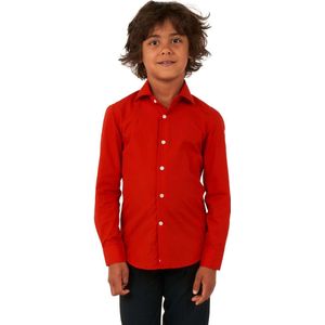 OppoSuits - Red Devil Kids - Jongens Overhemd - Rood - Carnavalskleding