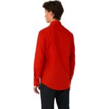 OppoSuits SHIRT LS Red Devil Tiener - Jongens Overhemd - Carnavalskleding - Effengekleurd - Rood - Maat: EU 134/140 - 10 Jaar