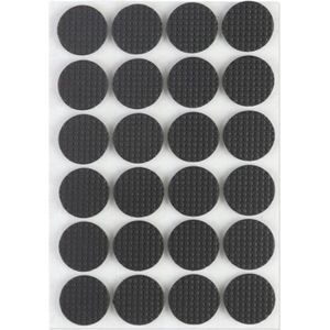 Go Go Gadget - 24 stuks Zelfklevend Vloerbeschermend Meubelonderzetters - Anti-slip, Anti-kras, Rubber - Zwart - Beschermvilt