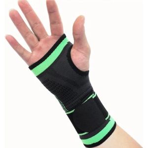 Go Go Gadget - Polsbrace - Polsbandage - Zwart/ Groen - Maat L