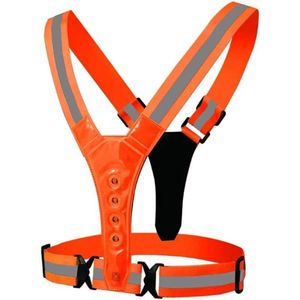 Go Go Gadget - Hardloopvest - Verlichting - Veiligheid - Accessoires - LED - Fiets-/hardloop-/wandelsport vest - Oranje