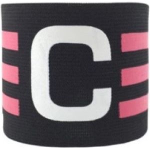 Go Go Gadget - Aanvoerdersband - captain band | bovenarm - voetbal - Zwart/ Roze