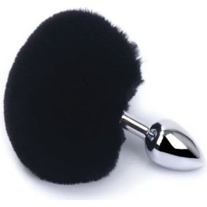 Go Go Gadget - Bunny Tail - ButtPlug - Fluffy Konijnenstaart - Sex Speeltjes - Zwart