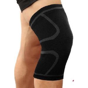 Kniebandage - Knie Brace - Anti Slip Strip - Bescherming - Blessure - Sporten - Zwart / Grijs - Maat XL (valt groot)