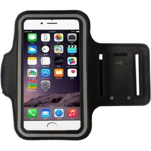 Sport Armband - Universeel - Verstelbaar - Hardlooparmband - Spatwaterdicht - Bescherming - Lichtgewicht - 85 x 165 mm (5,5 inch) - Zwart