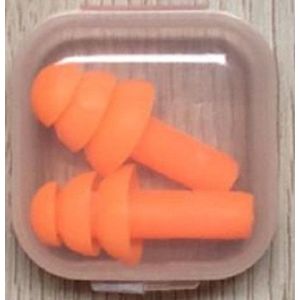 Oordoppen - Earplugs - Gehoorbescherning - Siliconen - Slapen - Reizen - Herbruikbaar - 2 stuks - Oranje