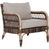 MUST Living Lounge chair San Remo,76x70x85 cm, Natural croco with cushions