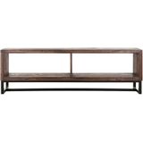 DTP Home TV stand Timber medium, 2 open racks,45x160x35 cm, mixed wood