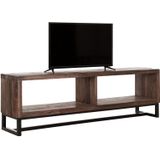 DTP Home TV stand Timber medium, 2 open racks,45x160x35 cm, mixed wood