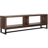 DTP Home TV stand Timber medium, 2 open racks,45x160x35 cm, mixed wood