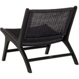 MUST Living Lounge chair Lazy Loom Black,69x65x76 cm, teakwood, knock down
